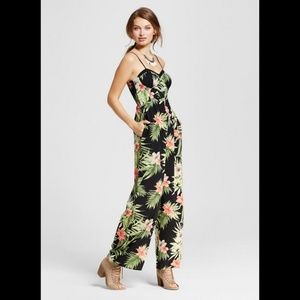 Tropical Full Length Wide Leg Jumpsuit XXL